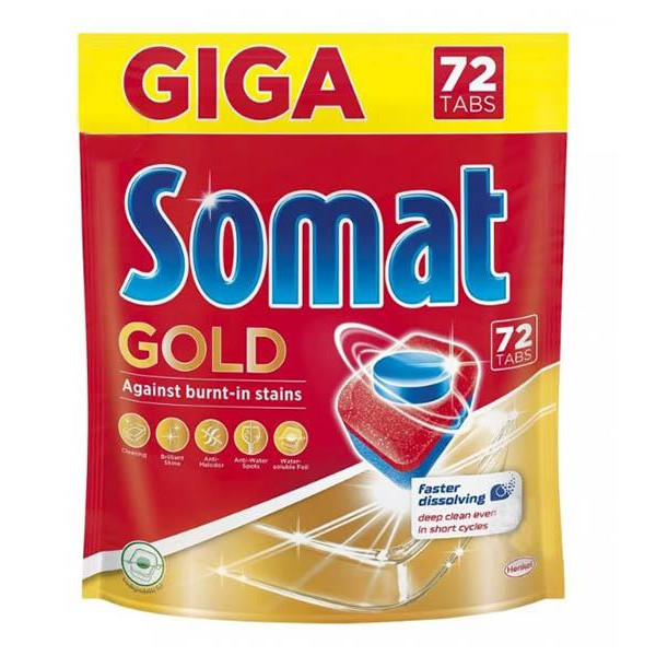 Somat Таблетки для посудомоечной машины Gold 72 шт (9000101321036) - зображення 1
