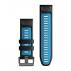 Garmin Ремінець для  Epix Pro Gen 2 QuickFit 26 Black/Cirrus Blue Silicone Band (010-13281-05) - зображення 2