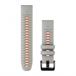 Garmin Ремінець  QuickFit 22mm Watch Bands Fog Gray/Ember Orange Silicone (010-13280-02)