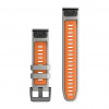 Garmin Ремінець  QuickFit 22mm Watch Bands Fog Gray/Ember Orange Silicone (010-13280-02) - зображення 2