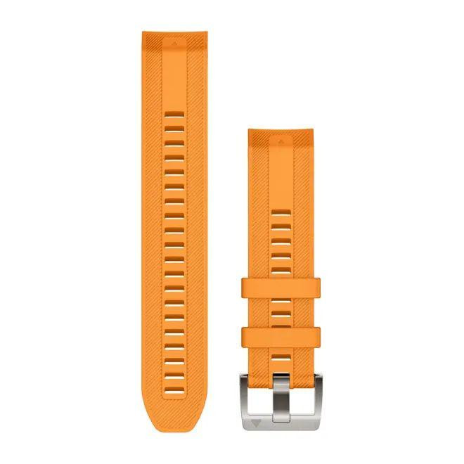 Garmin Ремінець  for MARQ Gen 2 - 22mm QuickFit Silicone Strap Spark Orange (010-13225-04) - зображення 1