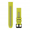 Garmin Ремінець  QuickFit 22 Watch Bands Silicone - Electric Lime/Graphite (010-13280-03) - зображення 1