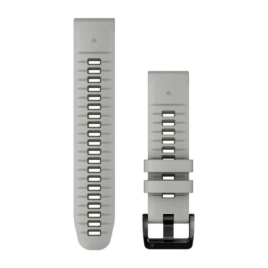 Garmin Ремінець  QuickFit 22 Watch Bands Silicone - Fog Gray/Moss (010-13280-08) - зображення 1