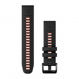 Garmin Ремінець  QuickFit 22 Watch Bands Silicone - Black/Flame Red (010-13280-06)