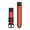 Garmin Ремінець  QuickFit 22 Watch Bands Silicone - Black/Flame Red (010-13280-06) - зображення 2