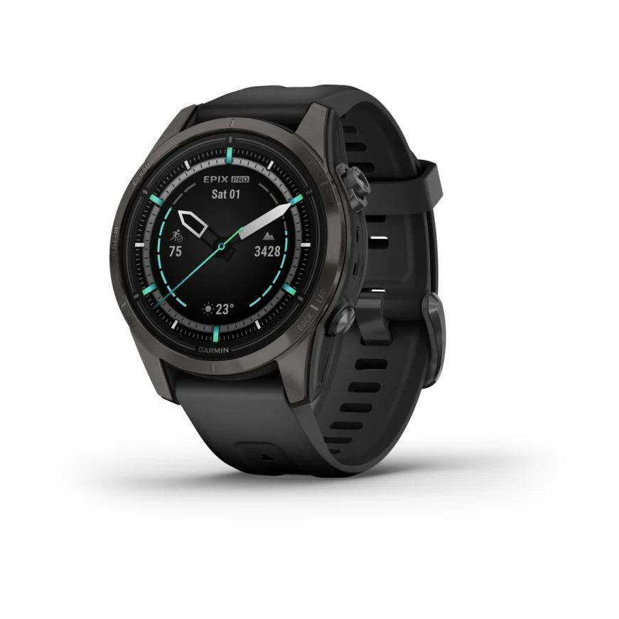 Garmin Epix Pro Gen 2 Sapphire 42mm Carbon G. DLC Ti. with Black Band (010-02802-14/15) - зображення 1