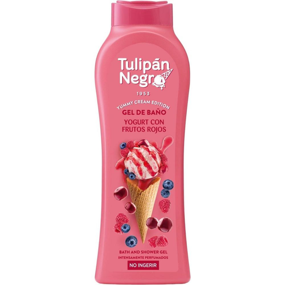 Tulipan Negro Гель для душу  Yummy Cream Ягідний йогурт 650 мл (8410751094432) - зображення 1