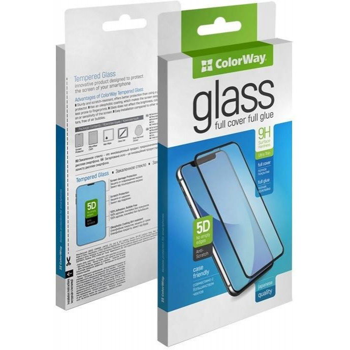 ColorWay Защитное стекло  9H FC Glue для Samsung Galaxy A53 Black (CW-GSFGSGA536-BK) - зображення 1
