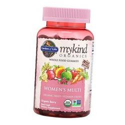   Garden of Life Органические Мультивитамины для женщин, Mykind Organics Women's Multi Gummies, Garden of Life 120таб