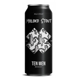   Ten Men brewery Пиво  Moloko Stout, темне, нефільтроване, 5,2%, 0,5 л, з/б (4820233340751)