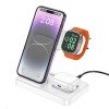 Borofone BQ26 Best 3-in-1 Magnetic Wireless Fast Charger White - зображення 2