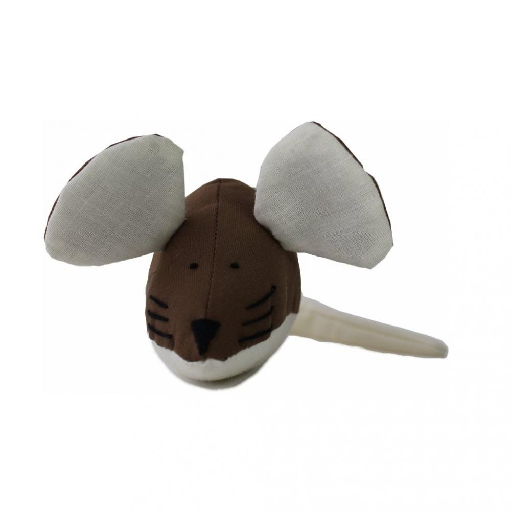 Cat Joy Іграшка для кота мишка коричнева м'яка ручної роботи шита (7147) - зображення 1