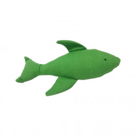 Cat Joy Іграшка рибка для кота шита ручної роботи зелена (7158)