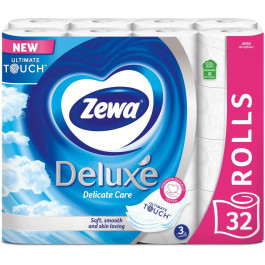 Zewa Туалетная бумага Deluxe белая 3 слоя 32 рулона лимитированная зимняя коллекция (7322541343181)