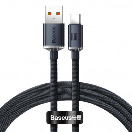 Baseus Crystal Shine Series Fast Charging Data Cable USB to Type-C 100W 1.2m Black (CAJY000401)