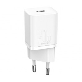Baseus Super Silicone PD Charger 20W Type-C White (CCSUP-B02)