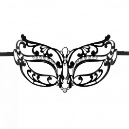 Easytoys Венеціанська маска Easytoys, металева, зі стразами, чорна (ET25463)