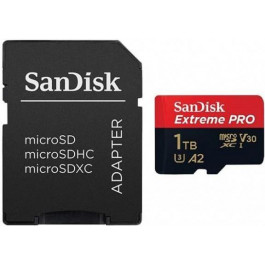 SanDisk 1 TB microSDXC UHS-I U3 Extreme Pro + SD Adapter SDSQXCD-1T00-GN6MA