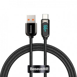   Baseus Display Fast Charging Data Cable USB to Type-C 66W 1m Black (CASX020001)