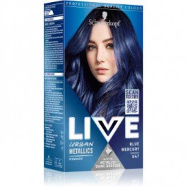   Schwarzkopf LIVE Urban Metallics перманентна фарба для волосся відтінок U67 Blue Mercury