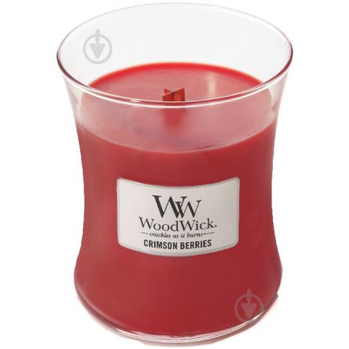 WoodWick Свеча ароматическая  Medium Crimson Berries 275 г (5038581058078) - зображення 1