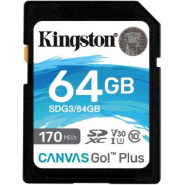 Kingston 64 GB SDXC class 10 UHS-I U3 Canvas Go! Plus SDG3/64GB