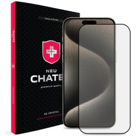 NEU Chatel Corning Gorilla Glass Anti-Static with Mesh Front Black для iPhone 15 Pro Max