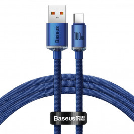 Baseus Crystal Shine Series Fast Charging Data Cable USB to Type-C 100W 1.2m Blue (CAJY000403)