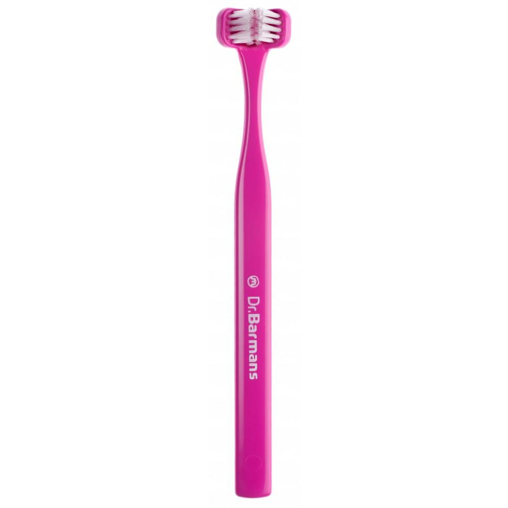 Dr. Barman's Зубна щітка  Superbrush Compact Тристороння М'яка Рожева (7032572876328-pink) - зображення 1