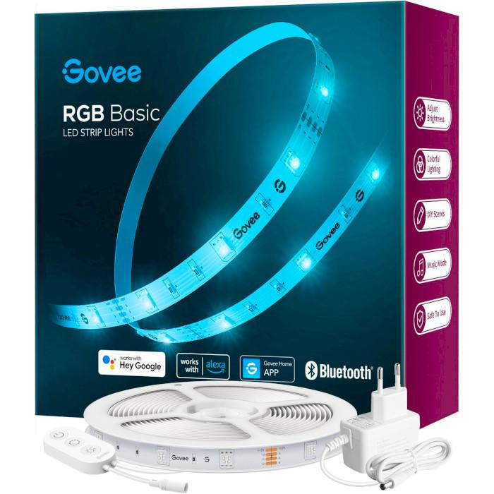 Govee H615A RGB Smart Wi-Fi + Bluetooth LED Strip Lights 5m (H615A3A1) - зображення 1