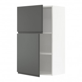 IKEA METOD Навісна шафа з полицями/2 дверцята, білий/Voxtorp темно-сірий, 60x100 см (694.637.38)