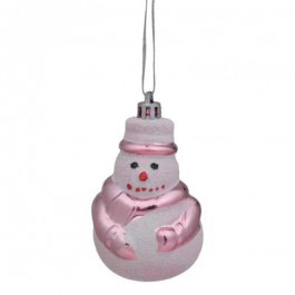Chomik Ялинкова іграшка  Сніговик 2 шт 8 см білий з рожевим (5900779839243)