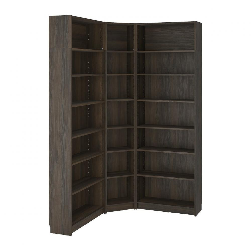 IKEA BILLY Книжкова шафа кутова темно-коричневого (994.835.51) - зображення 1