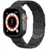 Pitaka Ремінець для Apple Watch 49/45/44mm  Carbon Fiber Watch Band Retro (Black/Grey) AWB2311 - зображення 1