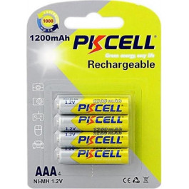 PKCELL AAA 1200mAh NiMH 4шт Rechargeable (PC/AAA1200-4B)