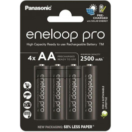 Panasonic Eneloop Pro AA 2500mAh NI-MHx4 (BK-3HCDE/4CP)