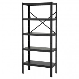 IKEA Книжкова шафа BROR, чорна, 85x40x190 см (094.717.41)