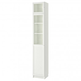 IKEA BILLY Книжкова шафа білий/скло 40x42x237 (893.988.60)