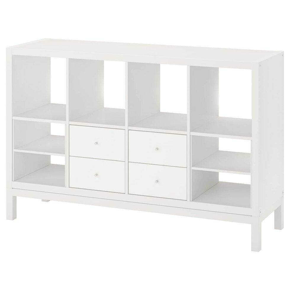 IKEA KALLAX Книжкова шафа біла 147x94 (195.529.11) - зображення 1