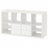 IKEA KALLAX Книжкова шафа білий 147x77 (195.528.93) - зображення 1