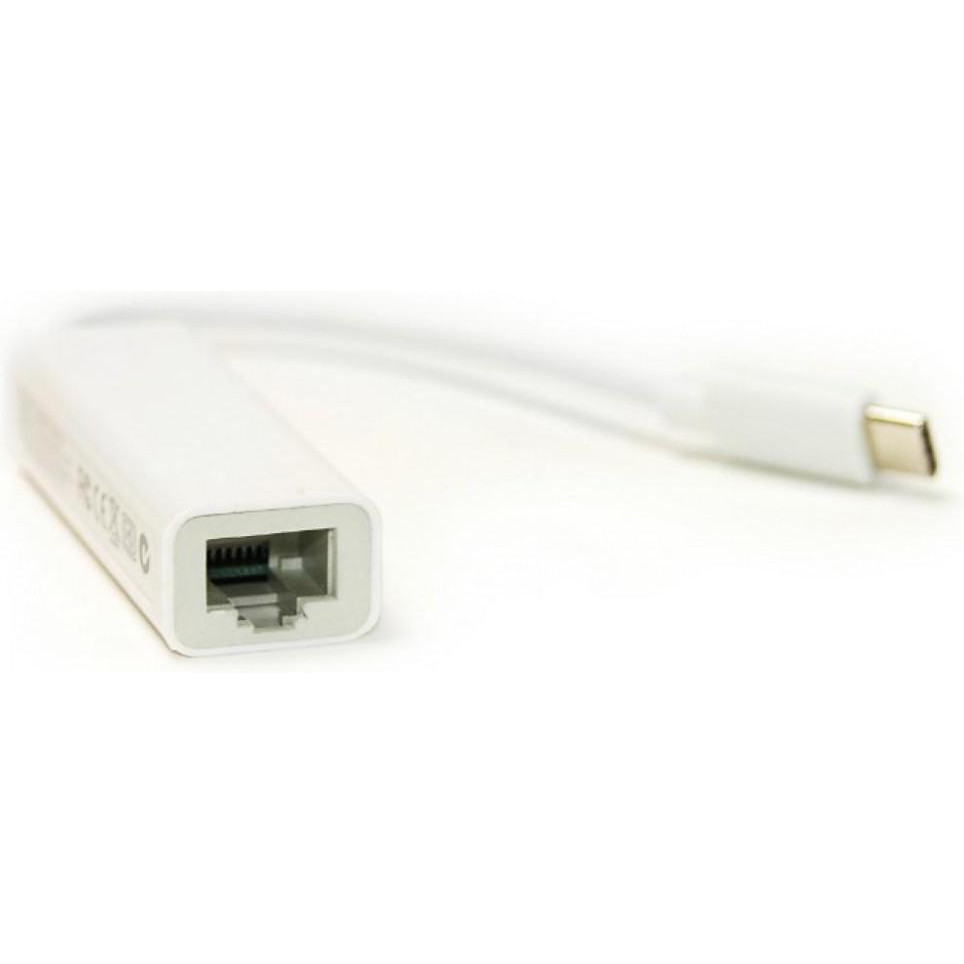 PowerPlant USB Type-C to RJ45 0.12m White (DV00DV4067) - зображення 1