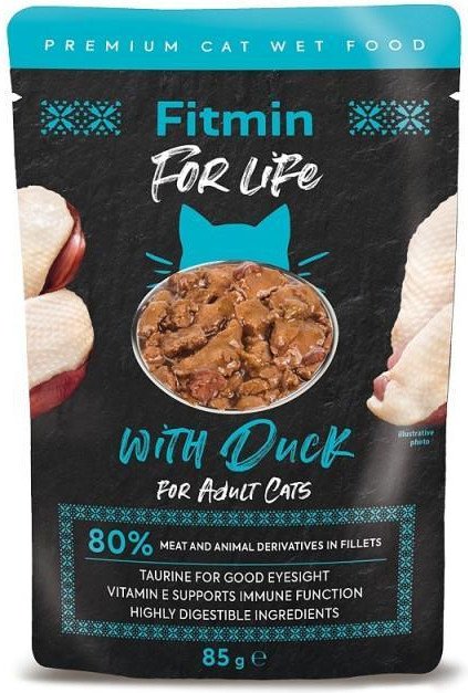Fitmin For Life pouch Adult Duck 85 г (8595237018697) - зображення 1