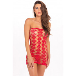 Rene Rofe Сукня у велику сітку QUEEN OF HEARTS TUBE DRESS RED, OS (757075REDOS)