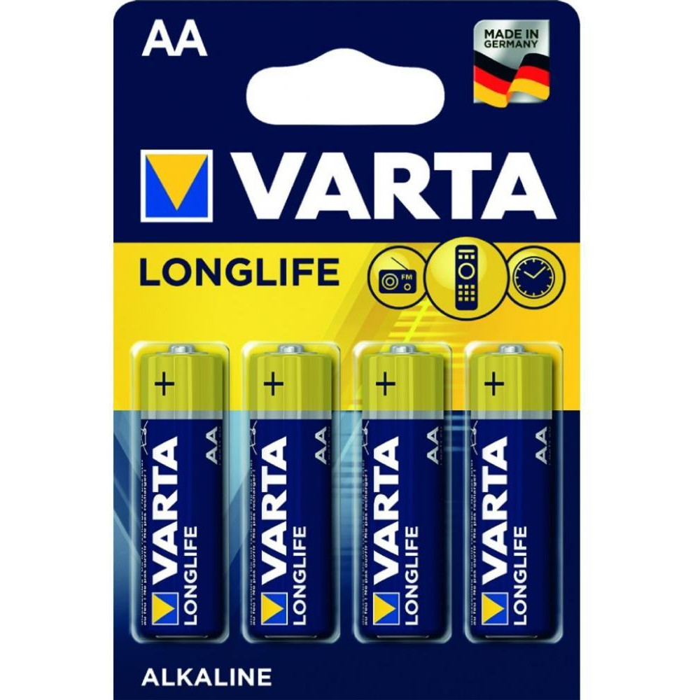 Varta AA bat Alkaline 4шт LONGLIFE EXTRA (04106101414) - зображення 1