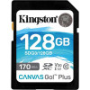 Kingston 128 GB SDXC class 10 UHS-I U3 Canvas Go! Plus SDG3/128GB - зображення 1