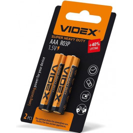 VIDEX AAA bat Carbon-Zinc 2шт Super Heavy Duty  (21161)
