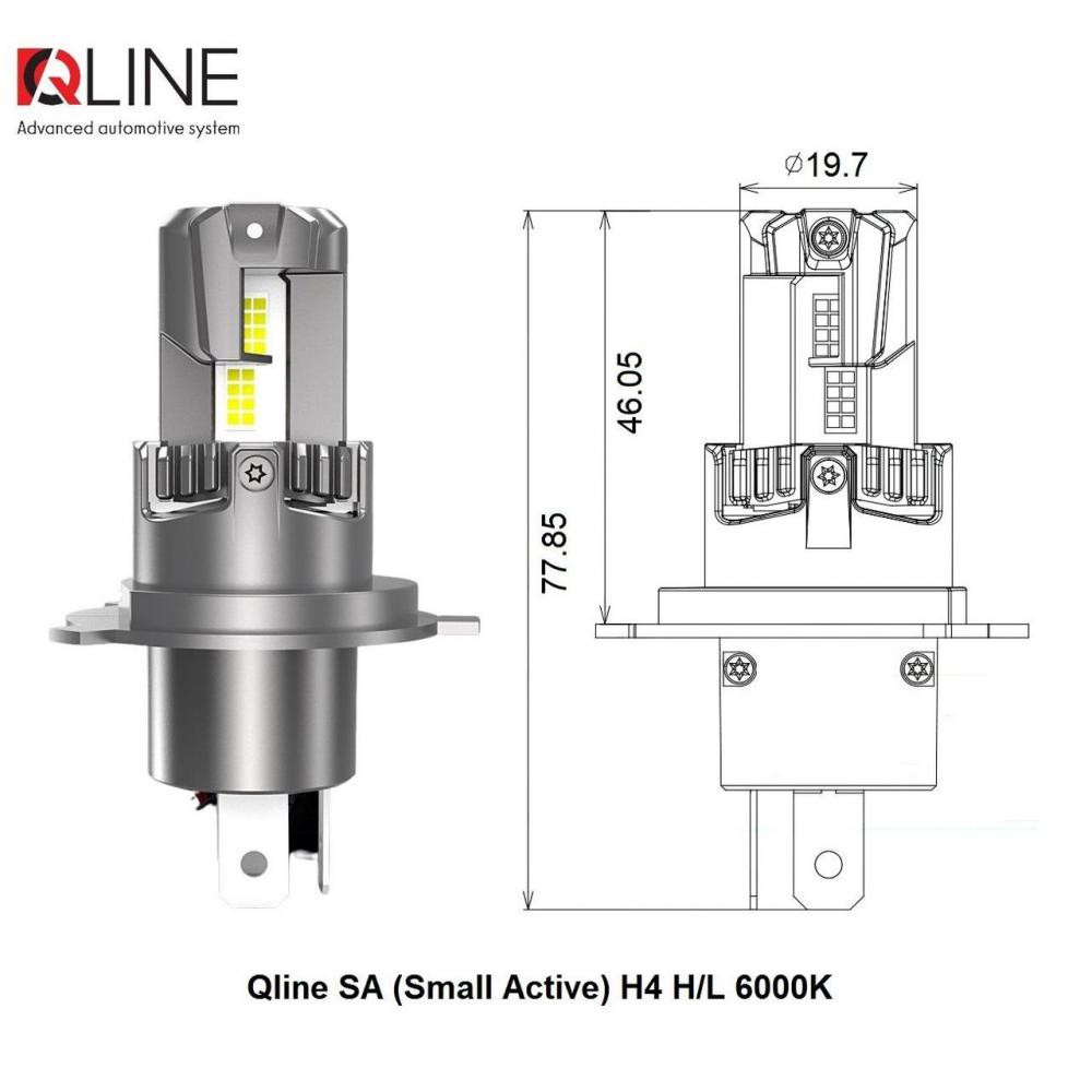 QLine SA H4 H/L 6000K - зображення 1