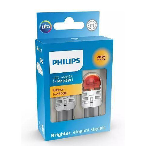 Philips P21/5W LED Amber Ultinon Pro6000 12В (11499AU60X2) - зображення 1