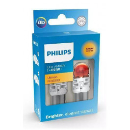 Philips P21W LED Ultinon Pro6000 SI 12V BAU15S amber (11498AU60X2)