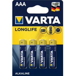 Varta AAA bat Alkaline 4шт LONGLIFE EXTRA (04103101414)